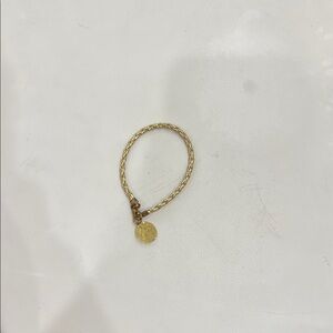 Gold Braided Charm Bracelet - Women Jewelry